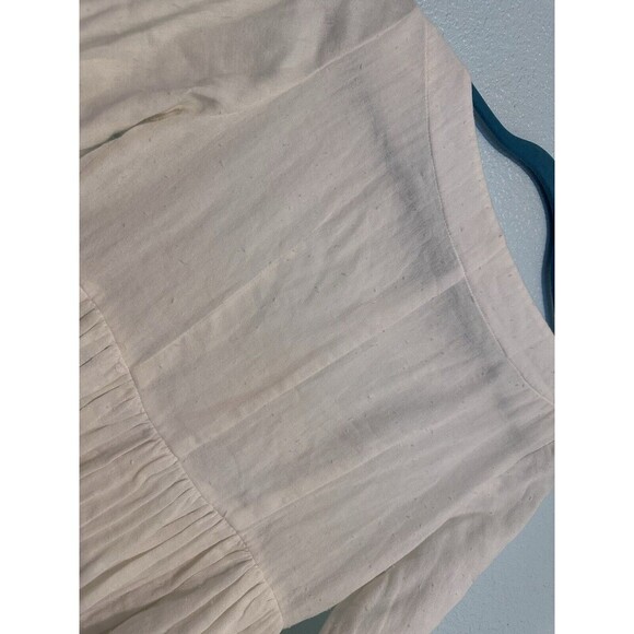 Mara Hoffman White Short Mini Button Detailed Dress - Picture 7 of 7